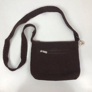 Brown Crochet Crossbody by The Sak